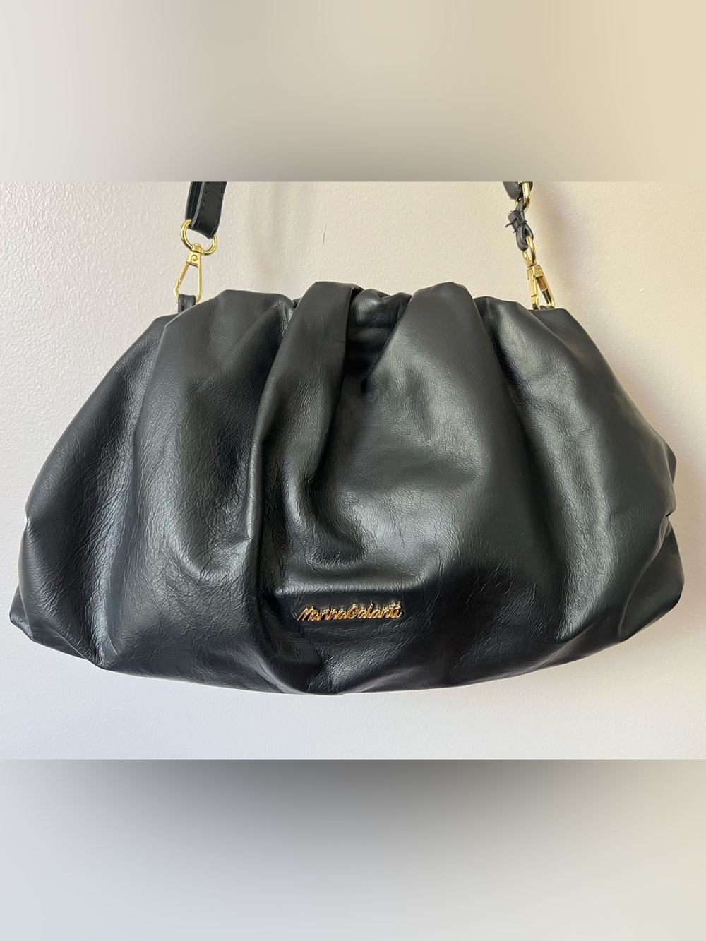 Women’s Marina Galanti Italian Leather Vera Pele Shoulder Bag  Black